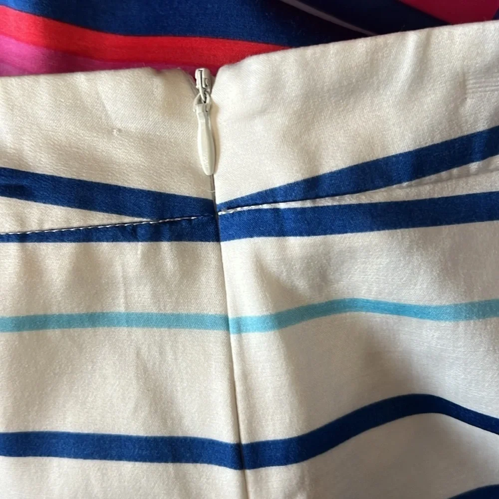 TART White Pink Blue Striped Mini Skirt Size Medium Preppy